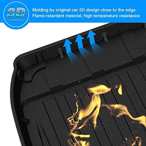 KUST Custom Fit Trunk Mat for 2020-2025 2026 Nissan Sentra Accessories, Sentra Cargo Mat, All Weather Rubber Cargo Liner, Waterproof, Non-Slip, Black - Image 3