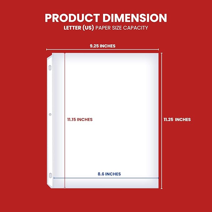 Office Werks Archival-Quality Document Protectors | Reinforced Clear Sheet - Image 4