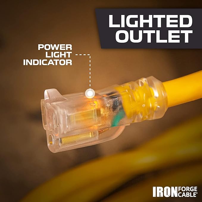 Iron Forge Cable Weatherproof 50 Ft Outdoor Extension Cord - Image 4