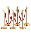 VEVOR Stanchions and Velvet Ropes 6Pcs, Hollow Base by VEVOR