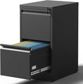 2 Drawer File Cabinet with Lock, Steel Vertical Filing Cabinets by BIZOEIRON