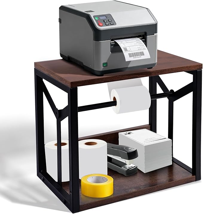 Label Holder for Rolls and Fan-Fold Labels, Thermal Printer Sticker Roll Holder by Unknown
