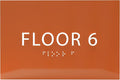 6" X4" Floor 6 Sign by ADACentralSigns