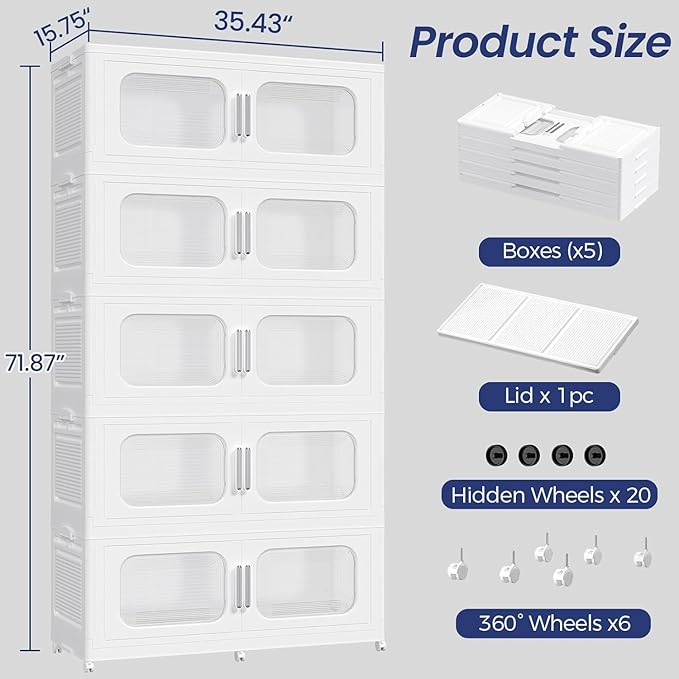 1000QT Large Stackable Storage Bins - Image 2