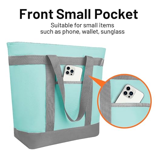 Insulated Reusable Tote Bag for Grocery Shopping for Women/Men, Pizza/Food - Image 7