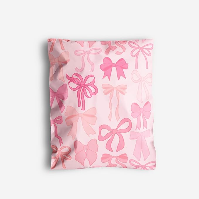 10x13 Poly Mailers – Coquette Bows Design – Waterproof, Tear-Resistant Shipping by PackageMint