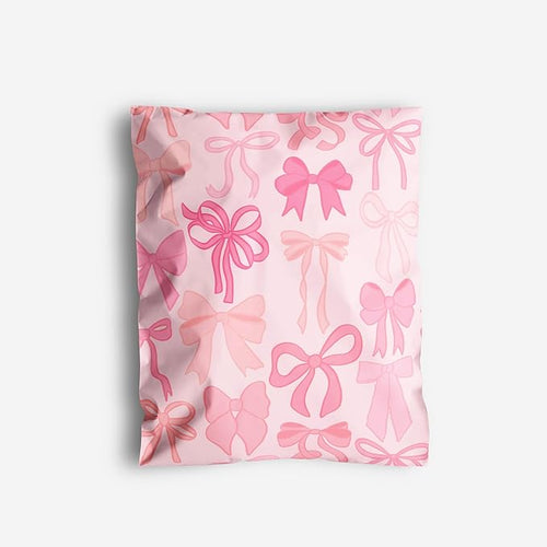 10x13 Poly Mailers – Coquette Bows Design – Waterproof, Tear-Resistant Shipping by PackageMint