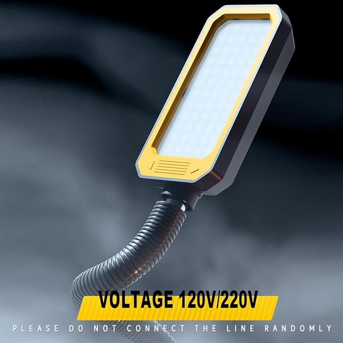 20" LED Gooseneck Work Light 1500LM, Adjustable Machine Lamp w/Screw Mount Base - Image 3