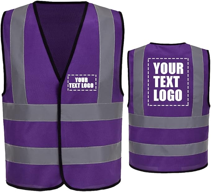 AYKRM 12 colour High visibility viz vest hi vis viz reflective work by AYKRM