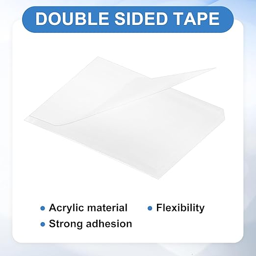 uxcell 100Pcs Double Sided Adhesive Pads, 1.38" x 0.98" Clear Removable Heavy - Image 3