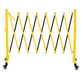 11 Traffic Barricade with Casters, Metal Expandable Barricade, Folding Security by Bstyjqxh