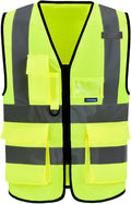 A-SAFETY 4XL-5XL Safety Vest big and tall Hi vis vest Yellow by A-SAFETY