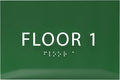 6" X4" Floor 1 Sign by ADACentralSigns