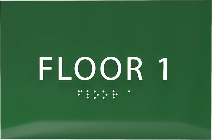 6" X4" Floor 1 Sign by ADACentralSigns