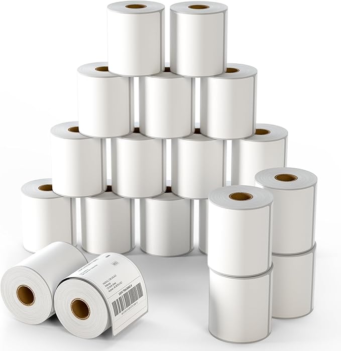 4"x6" Shipping Label 20 Rolls, 4-x-6-inch Thermal Label Paper, Compatible by BESTIKER