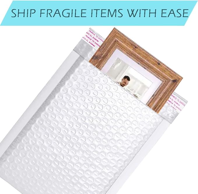 Ezone #0 6"x9" Bubble Mailer Poly Padded Envelope Self-Seal Mailing Envelope - Image 5