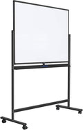 H-Qprobd 48"x36" Mobile Whiteboard Double-Sided Magnetic Dry Erase Board on by H-Qprobd