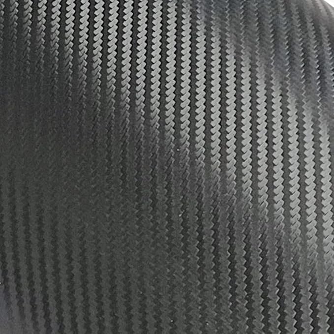 3D Black Carbon Fiber Vinyl Bubble Car Wrap Film Automotive DIY Decals - Image 6