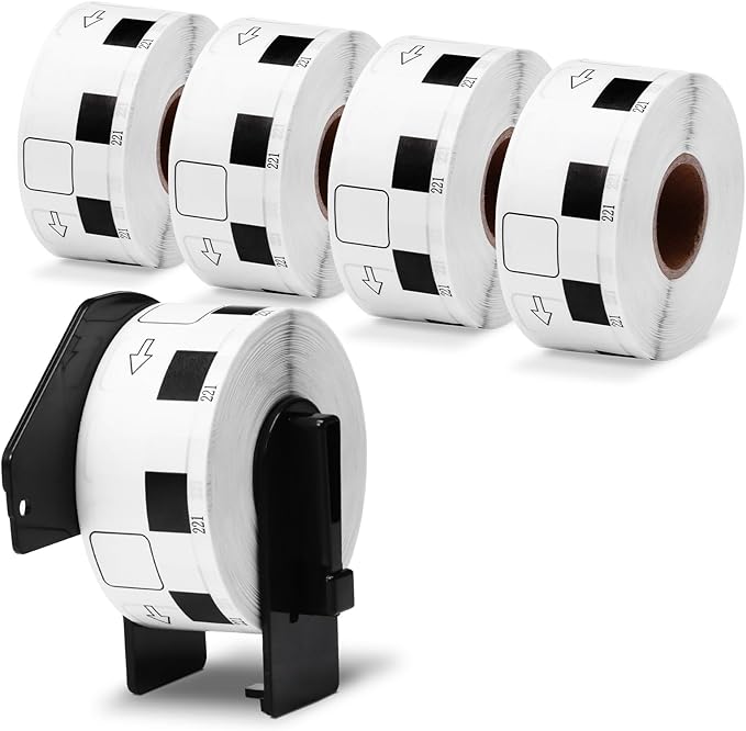Label KINGDOM Replace for Brother DK-1221 Square White Paper Labels, Use by LabelKINGDOM