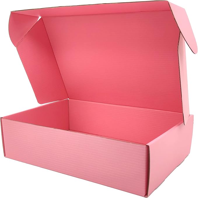 Pink Shipping Boxes for Small Business Pack of 20-12x8x3 inches Cardboard by Lmuze