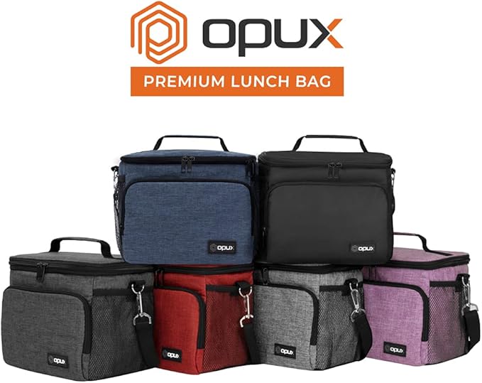 opux Insulated Lunch Bag for Men Women, Soft Lunch Box for Office Work School - Image 8