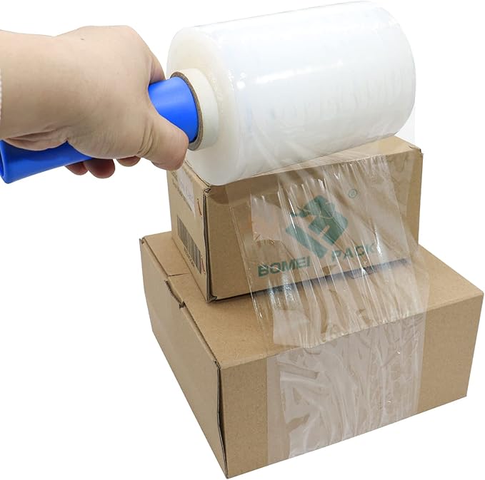 BOMEI PACK Plastics Industrial Mini Stretch Wrap Film Replacement 5" x 1000ft - Image 6