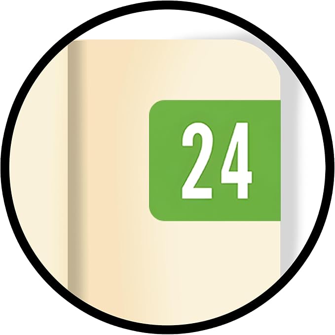 2024 Small Year Labels, Doctor Stuff 2024 Chart Stickers, Light Green Color - Image 3