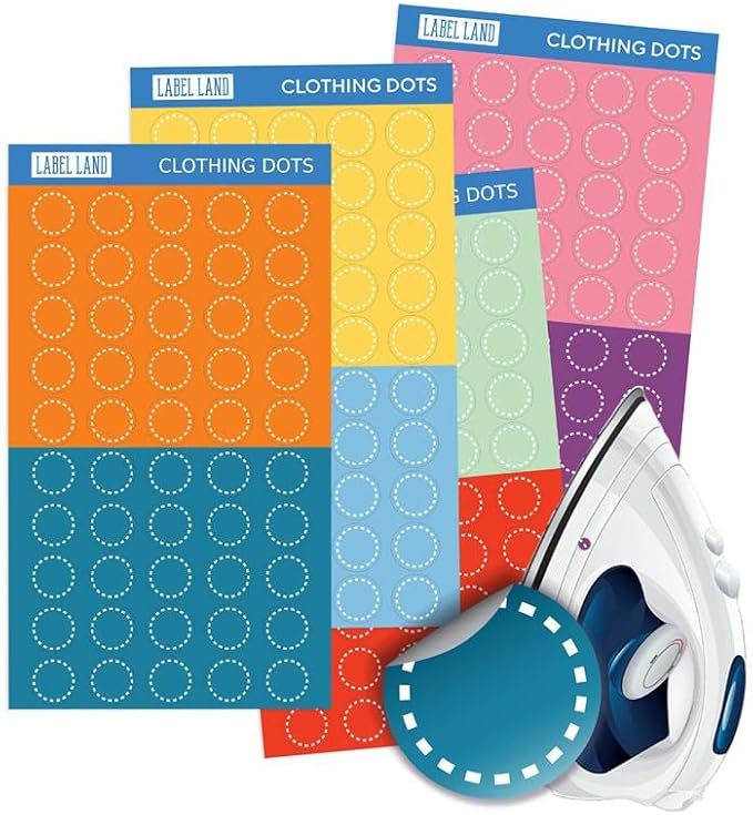 Color Coded Iron-on & Stick-on Dot Bundle by LabelLand