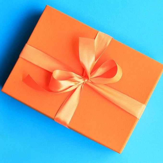 Vanhench Orange Wrapping Paper Roll 17.5"×963", Bouquet Flower Poster Bulletin - Image 3