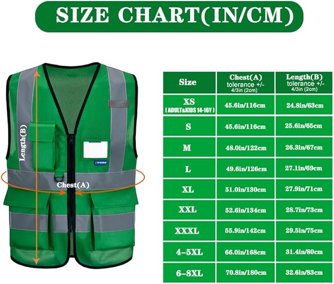 small womens safety vests green - Image 2
