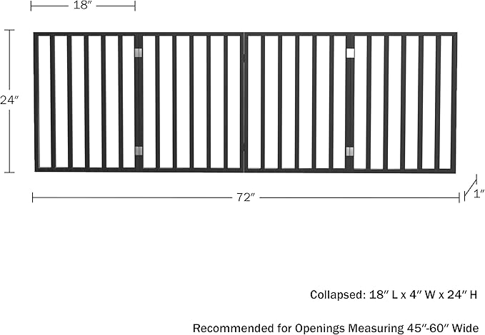 Pet Gate - 4-Panel Indoor Foldable Dog Fence - Image 4