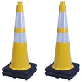 OrangeStar 4-Pack 28" Traffic Cones, Heavy Duty Base by OrangeStar