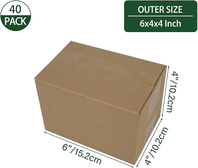 6x4x4 Inches Shipping Boxes Set of 40 - Image 2
