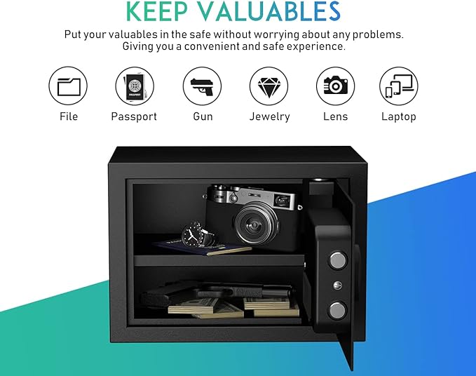 RPNB Deluxe Safe and Lock Box, Digital Keypad Safe Box, Steel Alloy Small Safes - Image 5