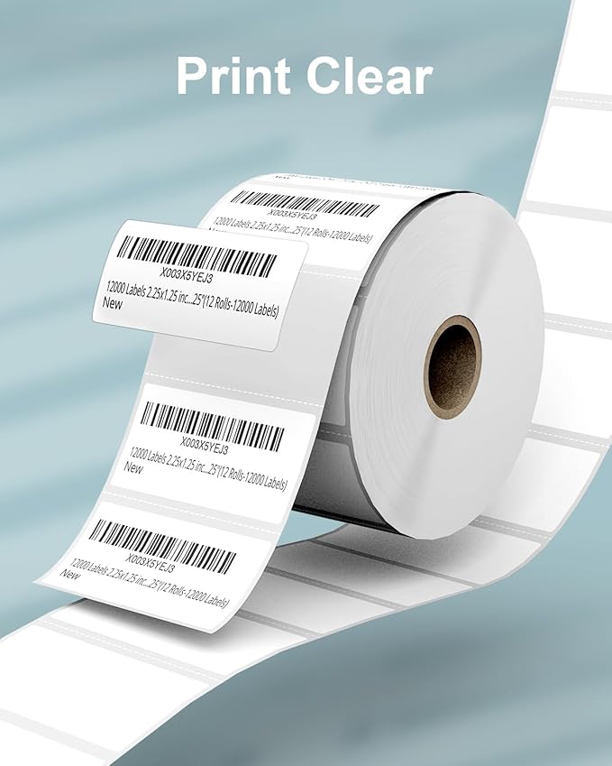 2.25" x 1.25" 3-Proof White Direct Thermal Labels - Image 5