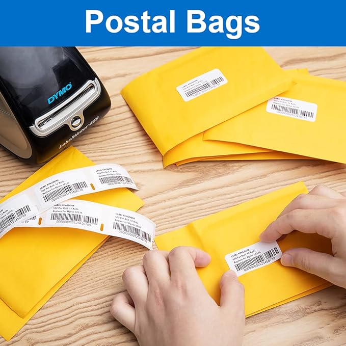Label KINGDOM 12 Rolls Compatible Dymo 1" x 2-1/8" Multipurpose Labels - Image 8