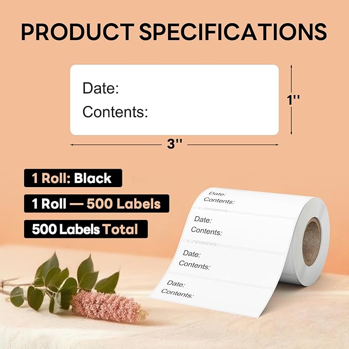 1" x 3" Freezer Labels, Waterproof & Oil-Resistant Write-On Freezer Labels - Image 2
