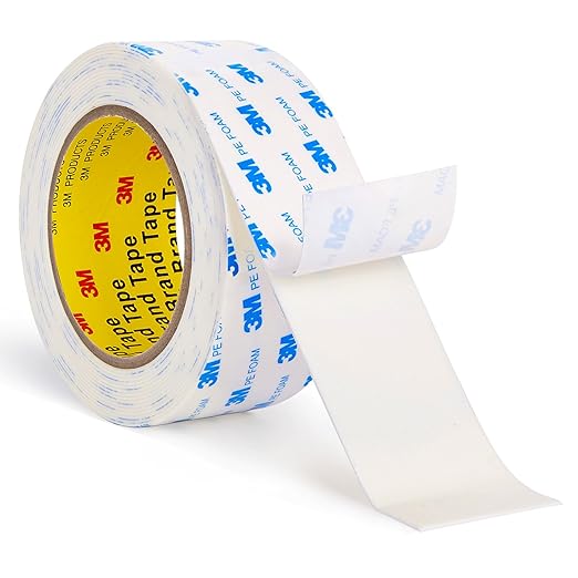 Double Sided Tape 2"×16.5Ft, Mounting Tape Heavy Duty No Residue, Removable PE by Pishue
