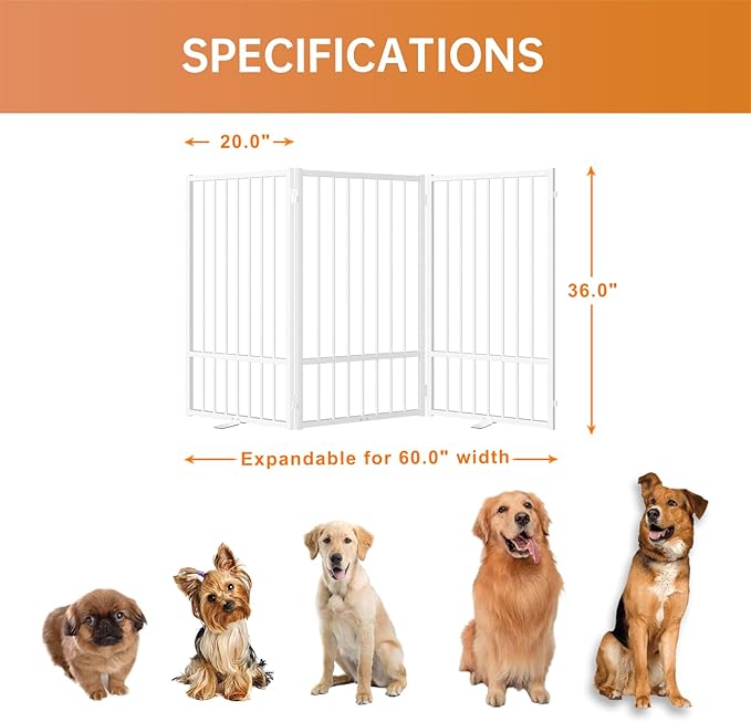 Full Metal Freestanding Dog Gate - Image 4