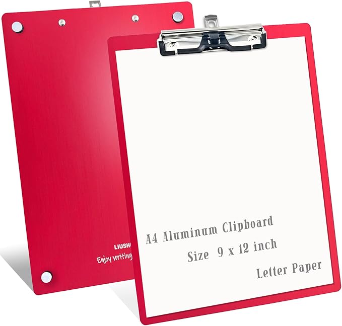 Aluminum Magnetic Clipboard A4 Metal Strong Fixed Magnet Message Clip Board by Liushun