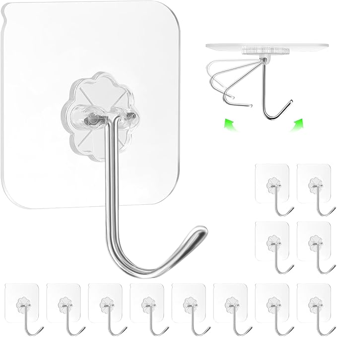 ZESLMG Heavy Duty Sticky Wall Hooks by ZESLMG