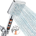 MakeFit Filtered Shower Head - 6 Modes High Pressure Handheld Shower Head with Filter Mineral Beads, Detachable Handheld Showerhead Set with Stainless Steel Hose and Shower Arm Bracket by MakeFit