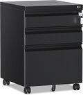 3 Drawer File Cabinet，Mobile Filing Cabinet by RAVIGIN