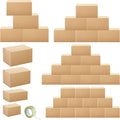 32 Pack 4 Sizes Shipping Boxes Mailers Corrugated Cardboard Box Kraft Mailing by Outus