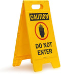 SmartSign Folding Floor Sign, Legend "Do Not Enter" by SmartSign