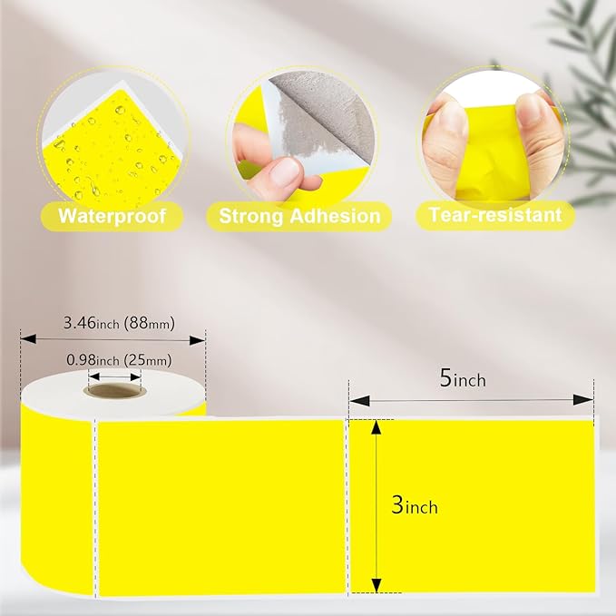 300per Roll 3 X 5 Inch Printable Rectangle Color Coding Labels, Adhesive Color - Image 2