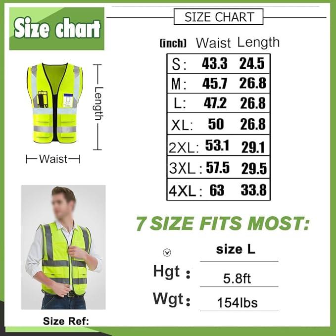 YOWESHOP High Reflective Visibility Safety Vest - Image 5