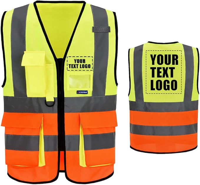 A-SAFETY High Visibility Reflective Safety Vest Customize Logo by A-SAFETY