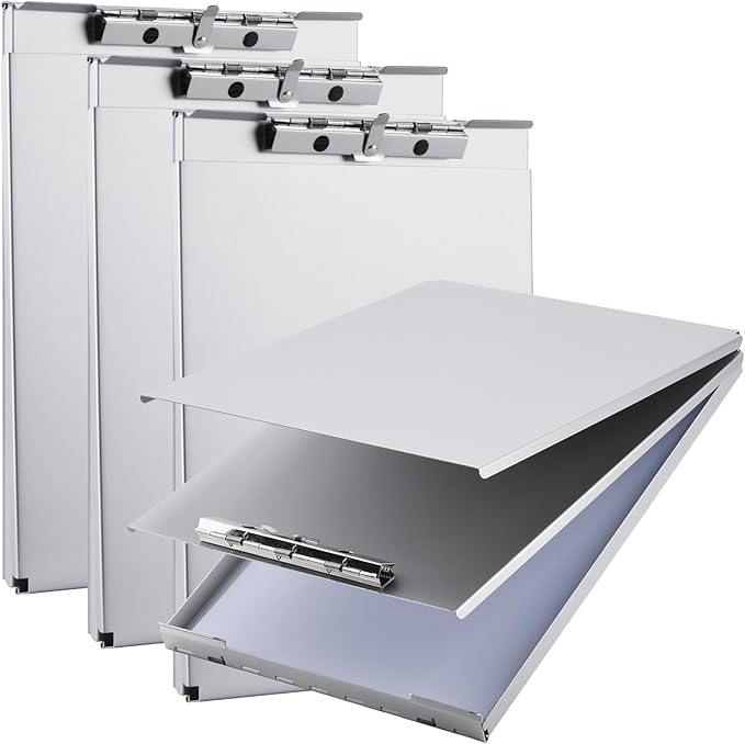 ZCZN Recycled Aluminum Storage Clipboard, Clipboard Box Set of 4, Form Holder by ZCZN