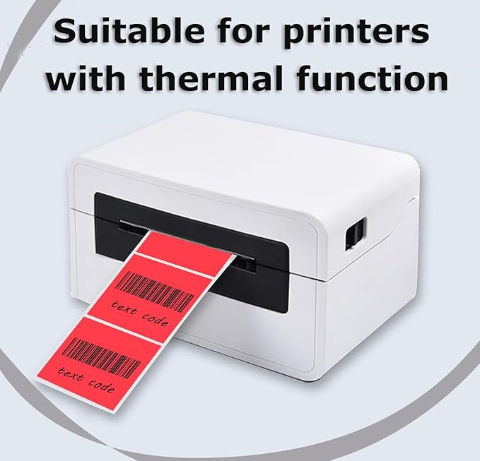 3" x 2" Thermal Labels Stickers Red, Thermal Printer Shipping Stickers - Image 3